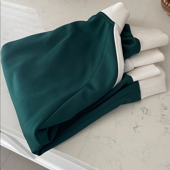 Tibi Forest Green and White Zip-Up Jacket - Picture 9 of 17